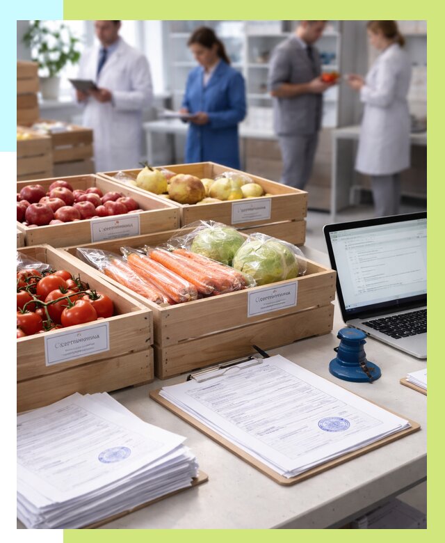 Сертификация овощей и фруктов в Климовске от 8609 р. | Алешин-Клс
