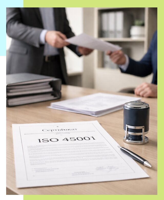 Сертификат ISO 45001 в Климовске под ключ от 45576 р. | Алешин-Клс