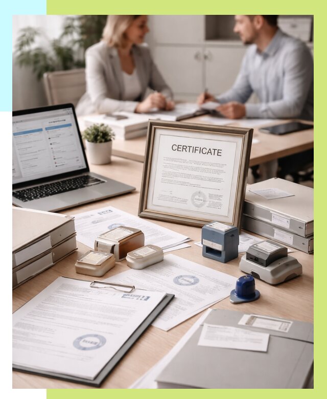 Сертификация компании в Климовске от 45576 р. | Алешин-Клс — заказ